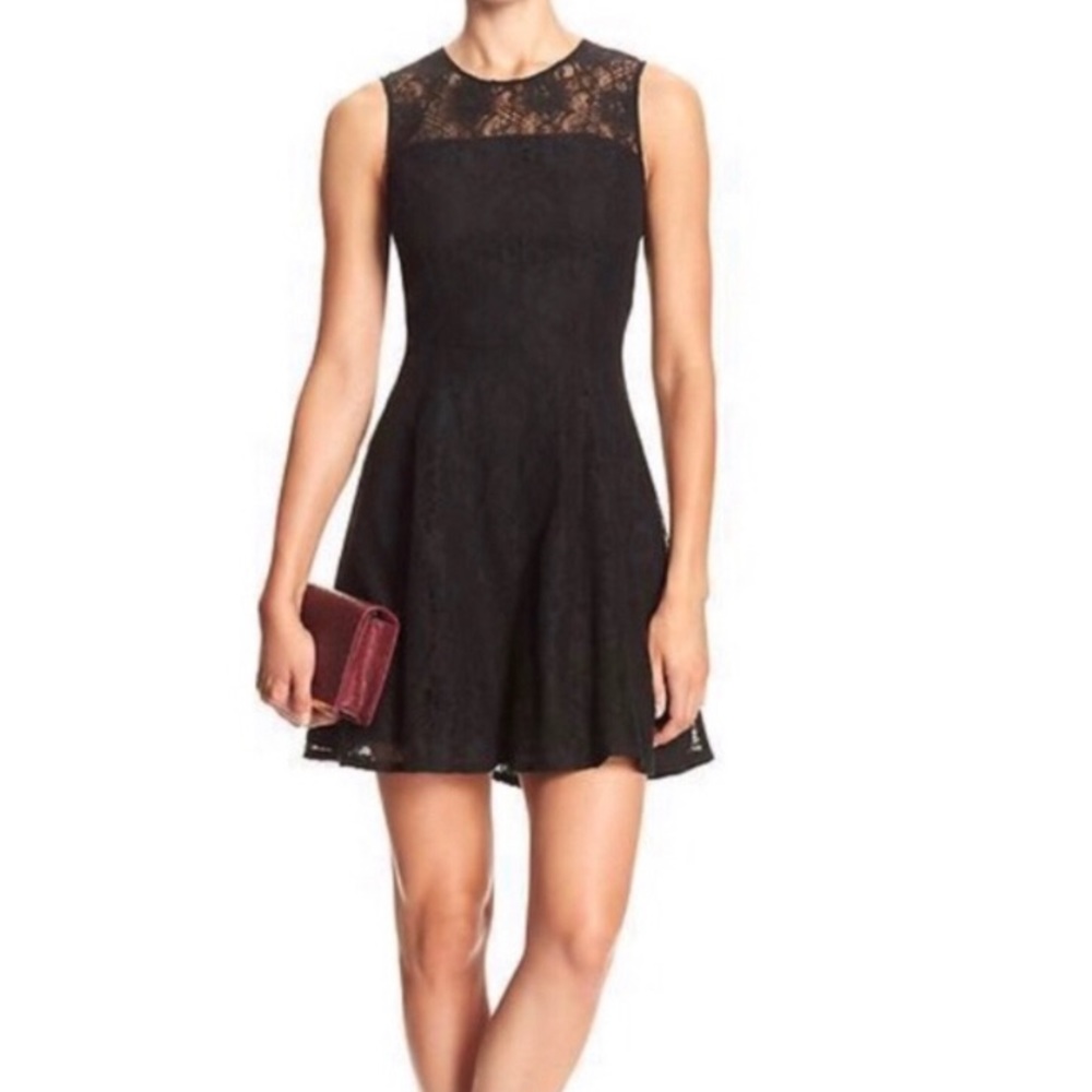 Banana Republic Fit and Flare Lace Dress Sz 10